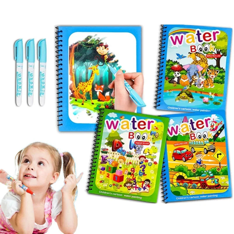 Children Learning Education Toy Magic Water Book with Pen