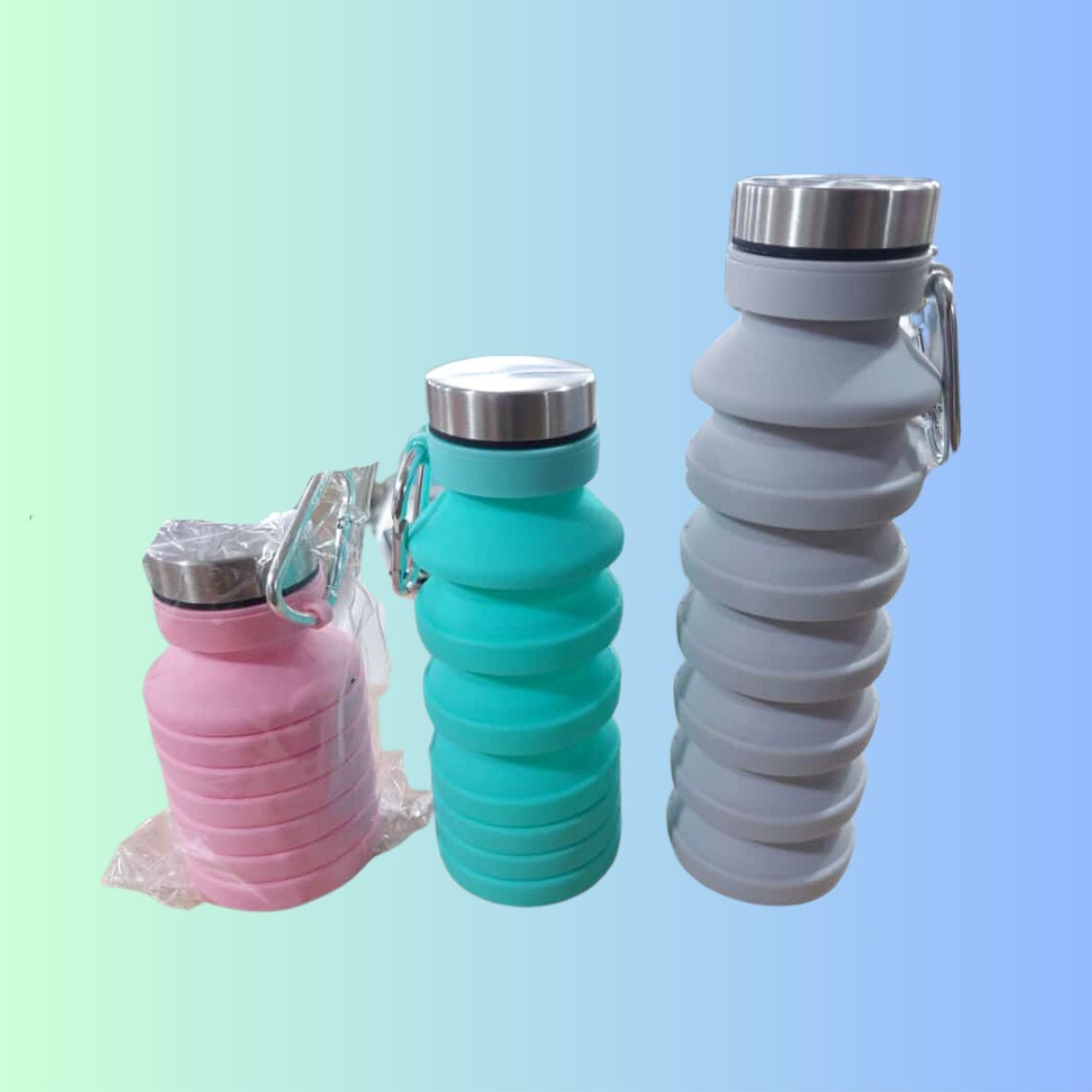 Silicone Collapsible Water Bottle, 1 bottle