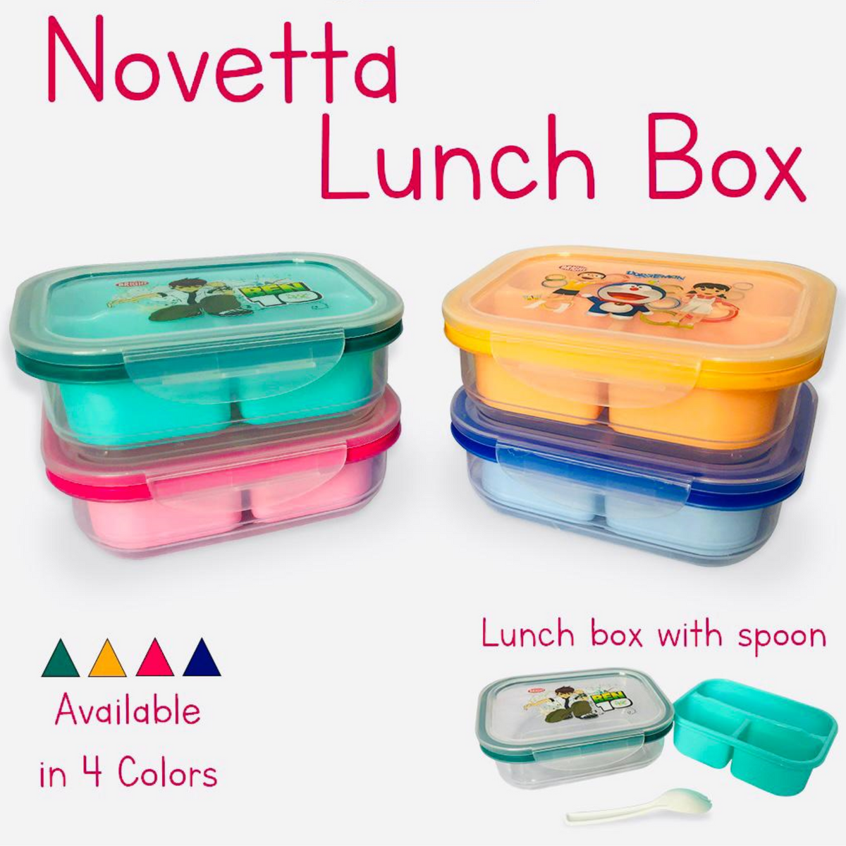 Novetta Lunch Box With Inner box+Spoon+Fork