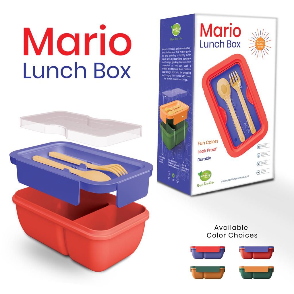 Mario Lunch Box Food Grade Plastic.